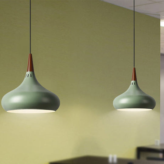 Nordic Teardrop Pendant Lighting - 8’/11’/12’W Metal 1 Light Black/White/Pink