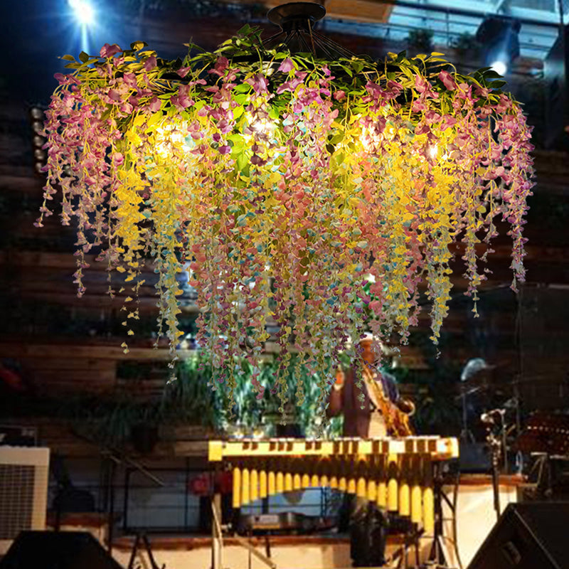 Metal Botanic Hanging Chandelier For Industrial Restaurant Lighting