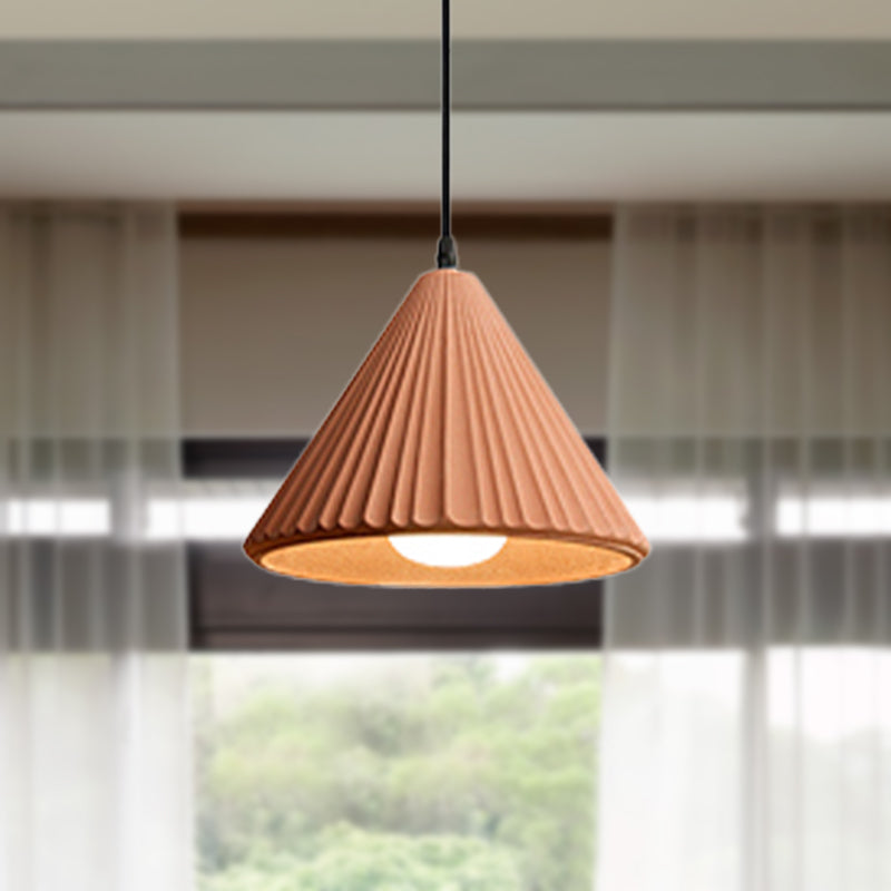 Modern Cement Cone Pendant Lamp - Stylish Light Fixture For Office Kitchen