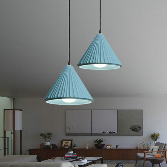 Modern Cement Cone Pendant Lamp - Stylish Light Fixture For Office Kitchen