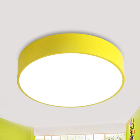 Modern Acrylic Flushmount Ceiling Lamp For Corridor Dining Table In Candy Colors Yellow / 16