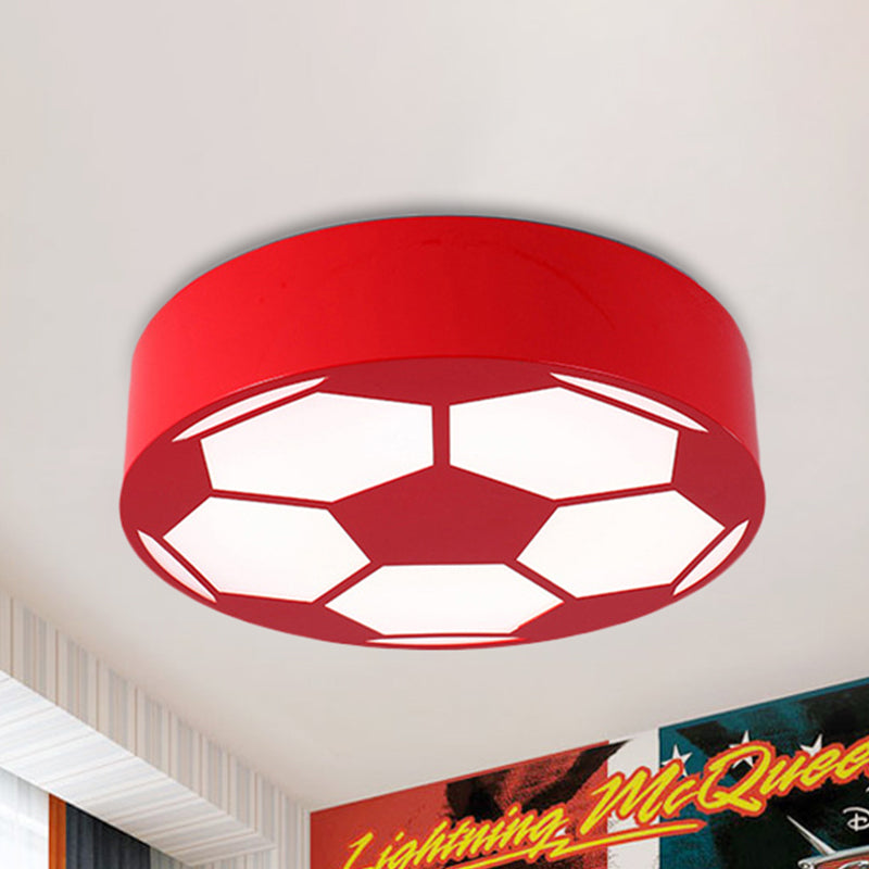Kid’s Bedroom Acrylic Flat Football Ceiling Mount Light - Sports Theme Lamp