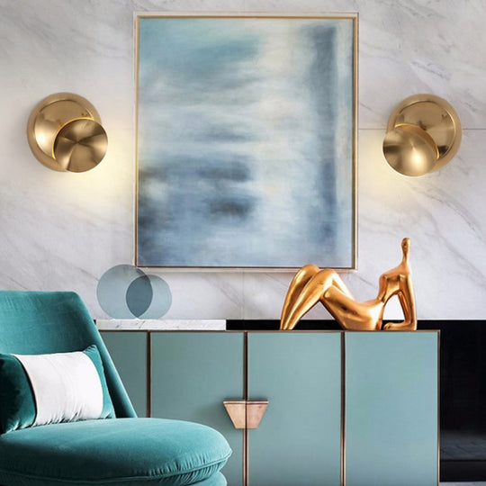 Nordic Moon-Shaped Led Sconce: Moveable Bedside Wall Light