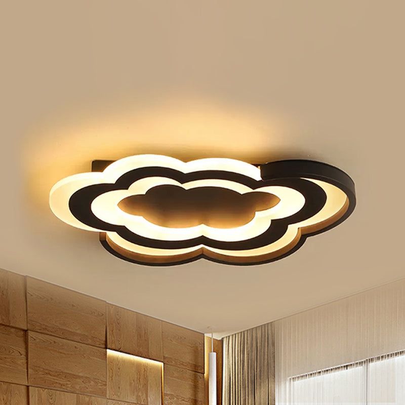 Cloud Kindergarten Led Flushmount Light With Eye-Caring Acrylic Cover
