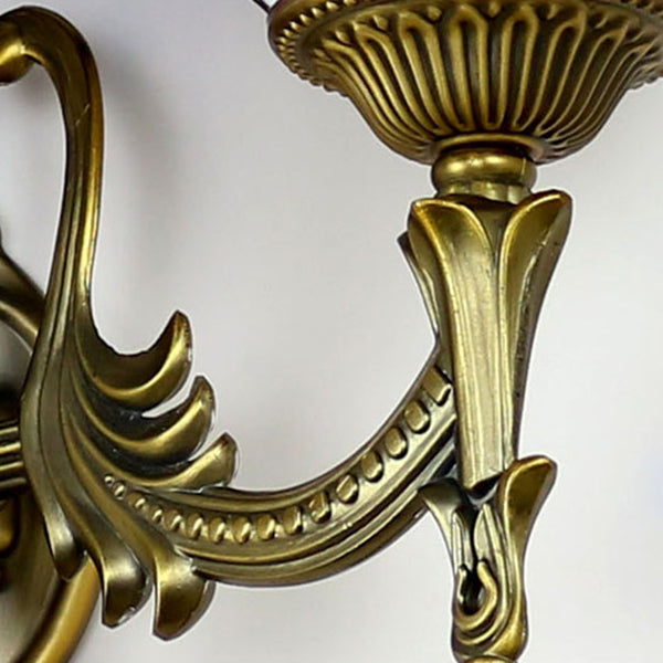 Retro Tiffany Stained Glass Wall Sconce With 1 Light -Yellow/Blue For Corridor