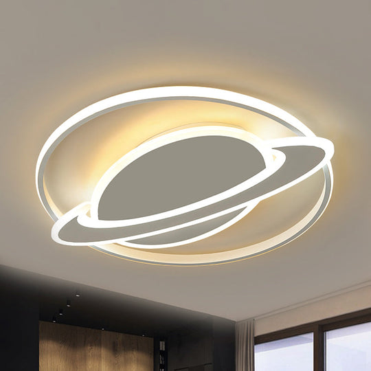 Contemporary Planet Ceiling Light: Stylish Acrylic Flush Mount For Bedrooms