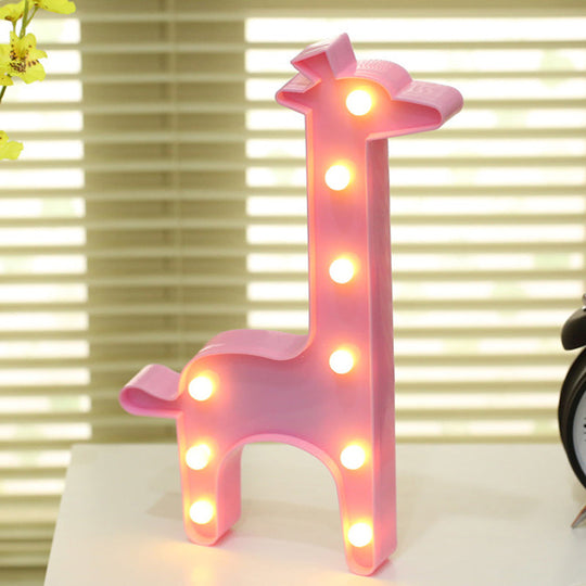 Led Modeling Night Light Girls Room Table Lamp With Hook - Novelty Decor Battery Powered Pink /