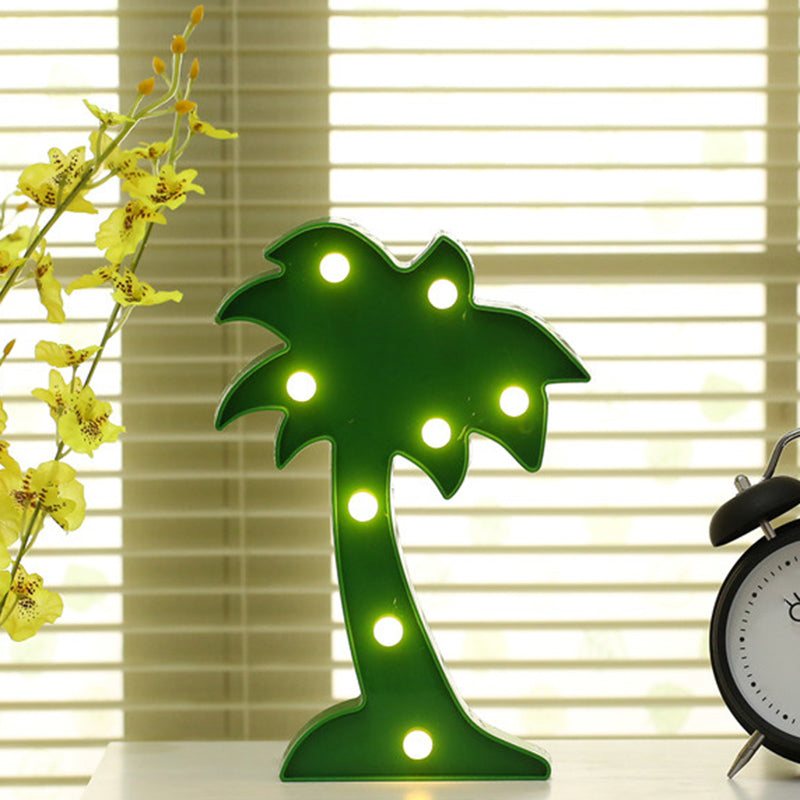 Led Modeling Night Light Girls Room Table Lamp With Hook - Novelty Decor Battery Powered Green /