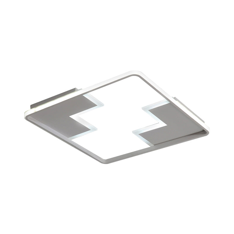 Acrylic Block Led Flush Ceiling Light Fixture - Simplicity Design 19’/23’/27.5’ Wide