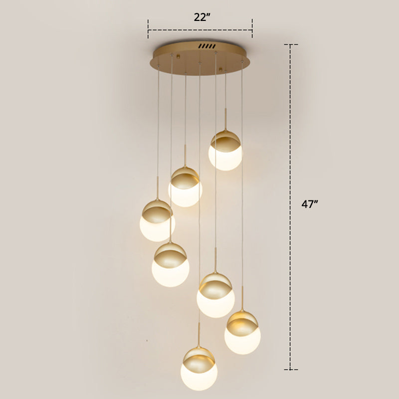 Gold Finish Led Disc Pendant Light - Postmodern Acrylic Cluster Design For Restaurants 7 / White
