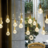 Nordic Brass Pendant Lamp: Lattice Glass Bulb Shaped For Restaurant Ceilings (1-Light)