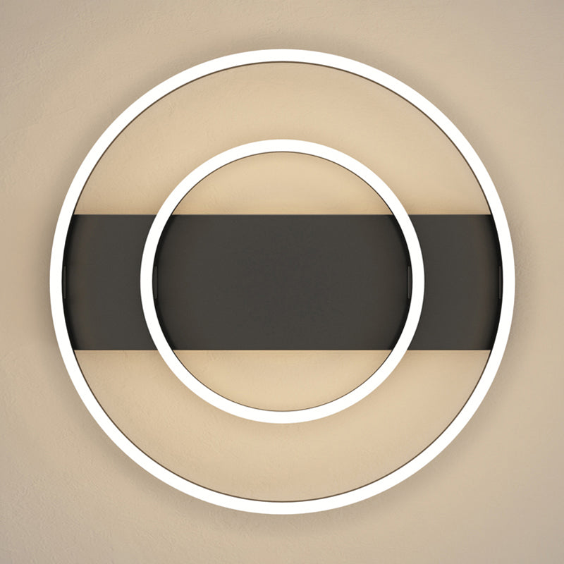 Contemporary Geometric Semi - Flush Acrylic Bedroom Ceiling Light