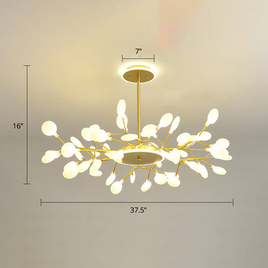 Modern Led Firefly Chandelier For Stylish Living Rooms 54 / Gold