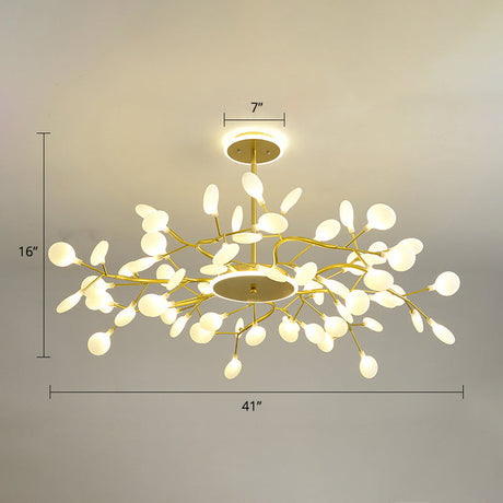 Modern Acrylic Led Chandelier - Stylish Lighting Fixture For Living Rooms 63 / Gold