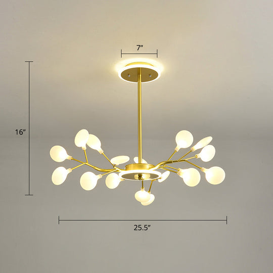 Modern Led Firefly Chandelier For Stylish Living Rooms 18 / Gold