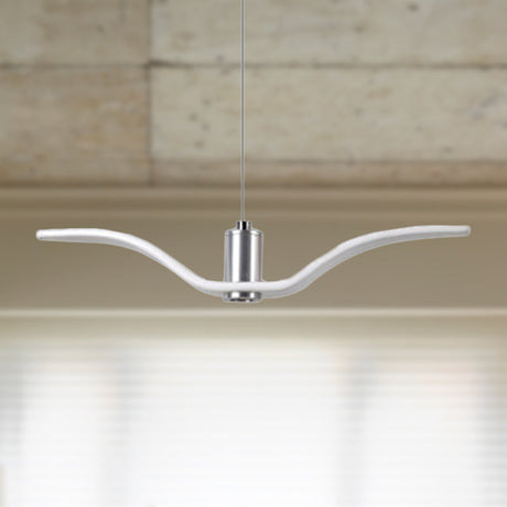 Alkalurops - Nautical Seagull Hanging Light: Led Pendant Lamp White