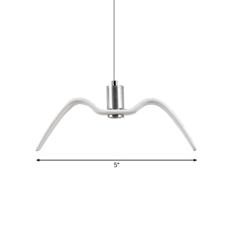 Alkalurops - Nautical Seagull Hanging Light: Led Pendant Lamp White