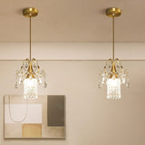 Gold Crystal Fringe Pendant Light For Dining Room - Traditional And Elegant
