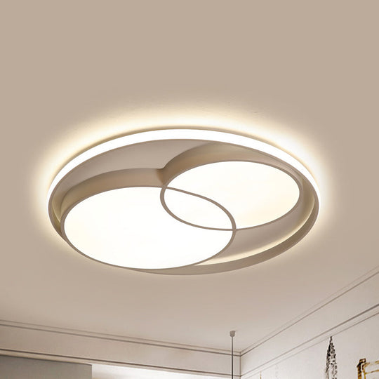 Modern Acrylic Snowman Ceiling Light - Stylish Flush Mount For Study Room & Kitchen