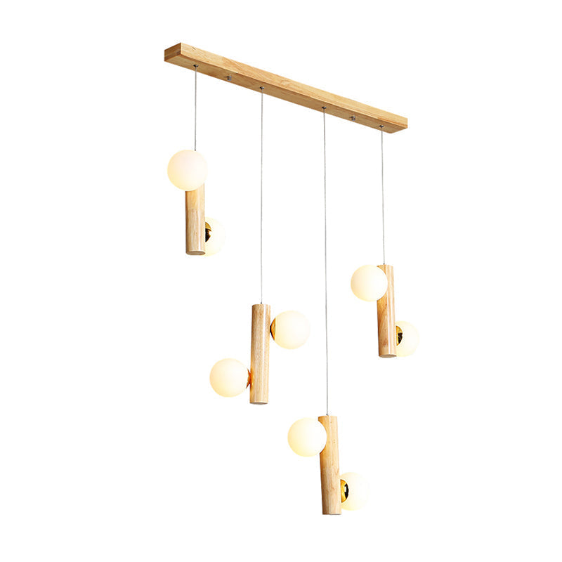 Nordic Opal Glass Ball Pendant Light - Modern Hanging Fixture For Dining Room