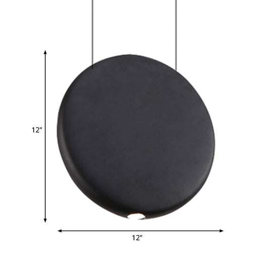 Nordic Led Resin Hanging Lamp Black/Grey/Green Round Suspension Pendant Warm/White Light 6’/8.5/12’W