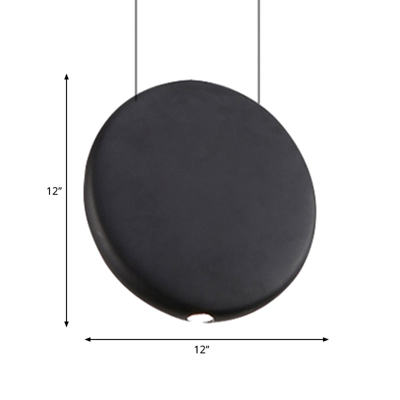 Modern Nordic Resin Pendant Lamp In Black/Grey/Green With Led Warm/White Light 3 Sizes