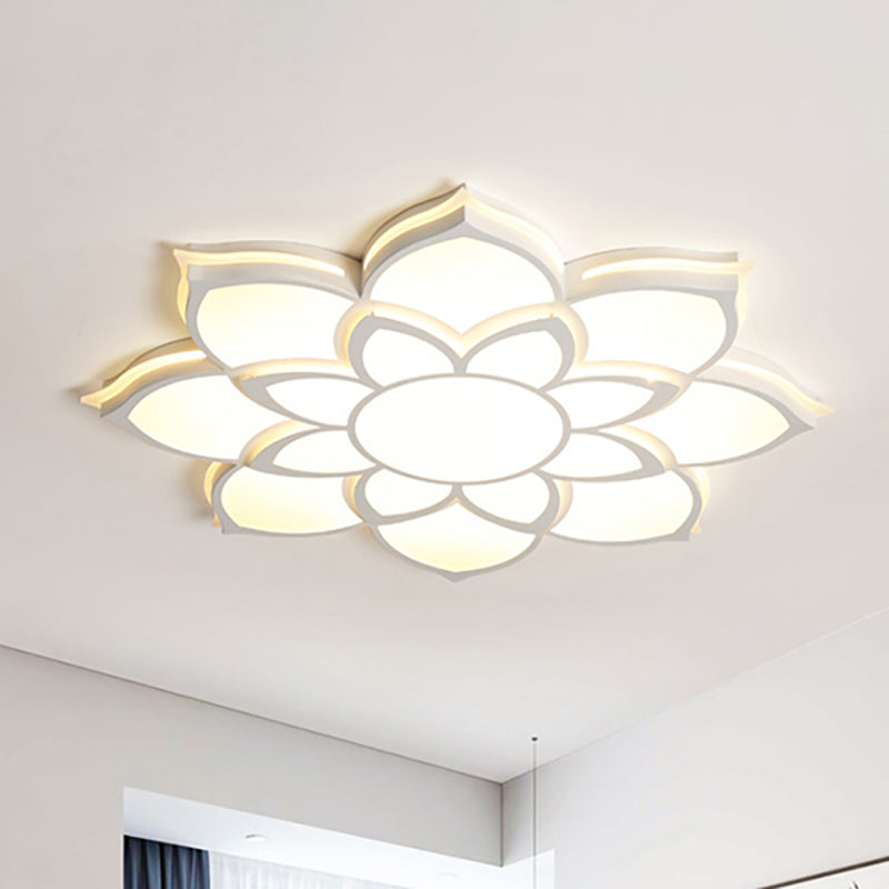 Modern Metal Flower Flush Mount Ceiling Light Led Integrated White Warm/White Various Sizes / 31.5’