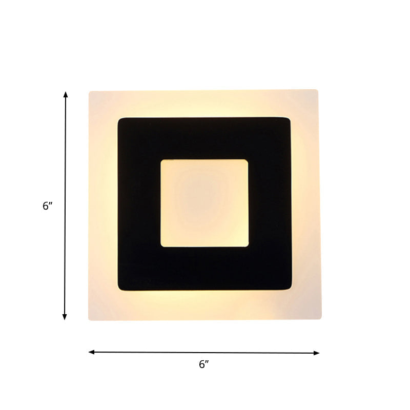 Modern Square Acrylic Led Sconce Light For Living Room Wall Lighting In Warm/White
