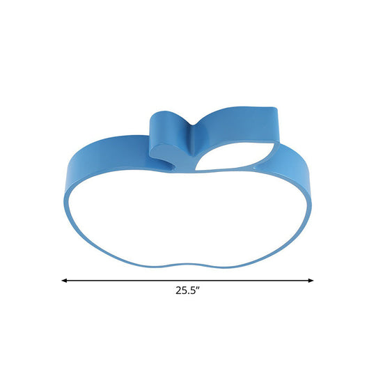 Blue Apple Kindergarten Led Cartoon Ceiling Flush Light