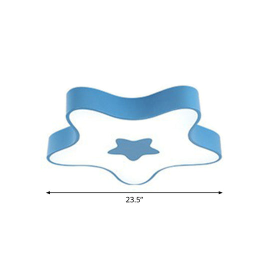 Cartoon Led Acrylic Star Flush Ceiling Light For Children’s Bedroom