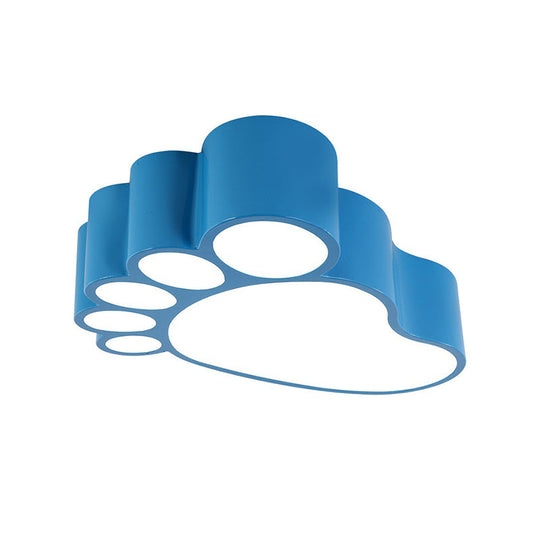 Child - Sized Flush Mount Led Ceiling Light In Metallic Finish - Perfect For Bedrooms