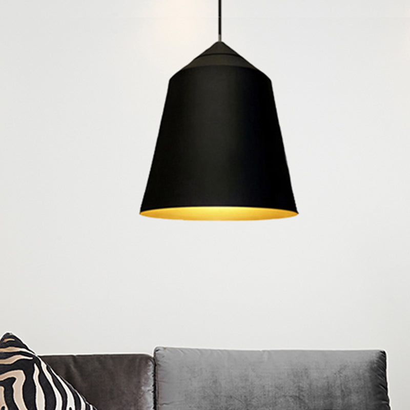 Modern Metal Bell Pendant Light - 6’/13’ Wide 1 Black/White Hanging Ceiling Lighting Black / 6’