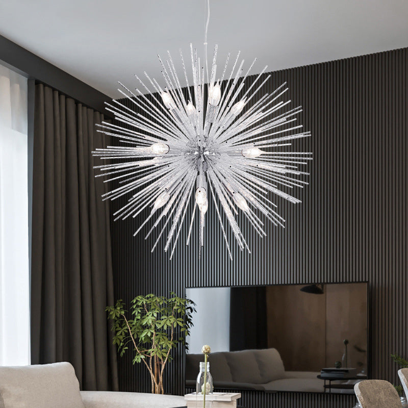 Hedgehog Chandelier With Minimalist Metal Design For Stylish Living Room Lighting