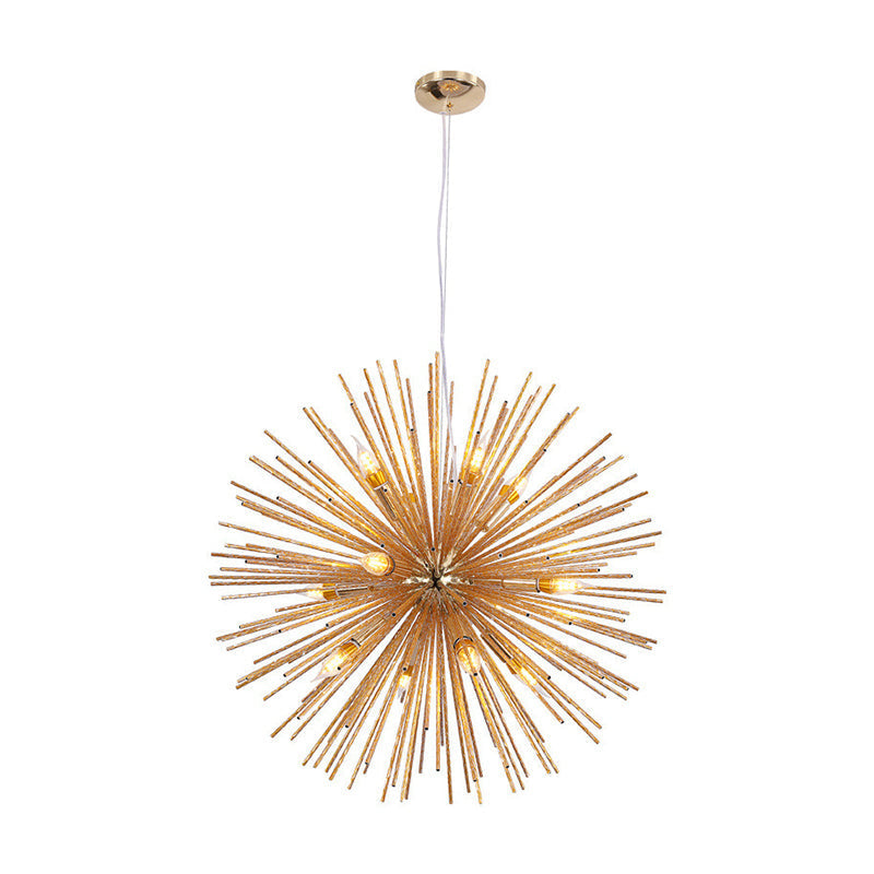 Hedgehog Chandelier With Minimalist Metal Design For Stylish Living Room Lighting