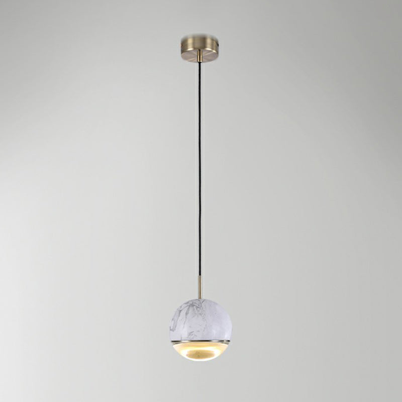 Modern Led Hanging Lamp With Nordic Marble Design - Perfect For Dining Room And Ceilings Glass