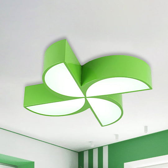 Modern Acrylic Toy Windmill Ceiling Light: Perfect For Game Rooms And Hallways Green / 19.5’ White