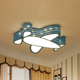 Cartoon Style Propeller Plane Ceiling Light For Kids Bedroom