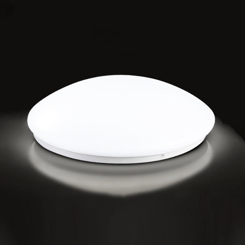 Minimalist Circular White Ceiling Light Fixture With Acrylic Shade - Sizes Available / 12.5