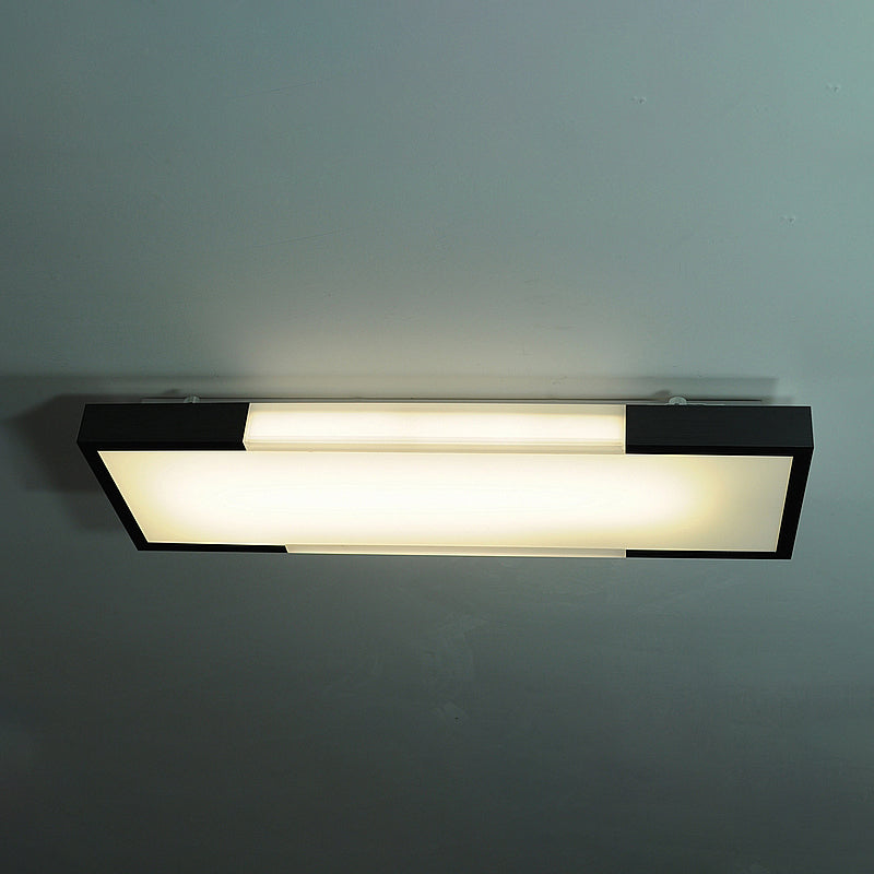 Sleek Simplicity Rectangular Flush Mount Lamp - 8’/15’ Wide Metal 24.5’/35.5’ Long Led