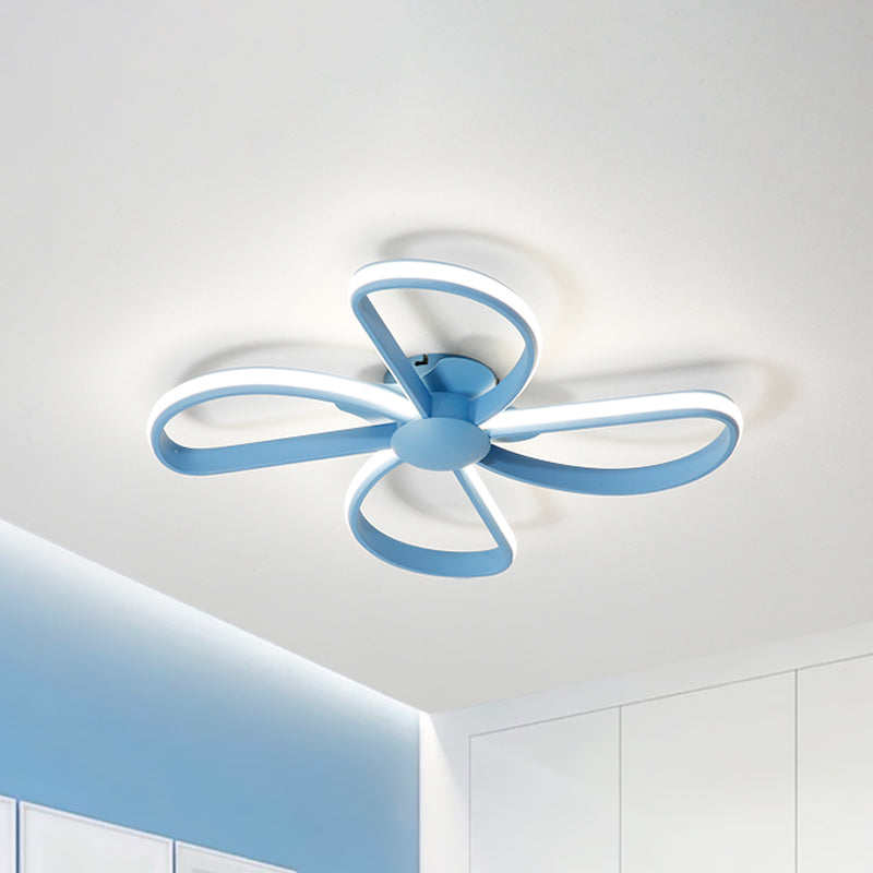 Nordic Stylish Led Ceiling Lamp - Blossom Shape Ideal For Kid’s Bedroom Blue / Warm