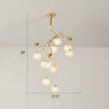 Led Chandelier - Stylish Aluminum Wire Gold Hanging Lamp With Bird Decor 10 / Warm