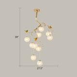 Led Chandelier - Stylish Aluminum Wire Gold Hanging Lamp With Bird Decor 10 / Third Gear