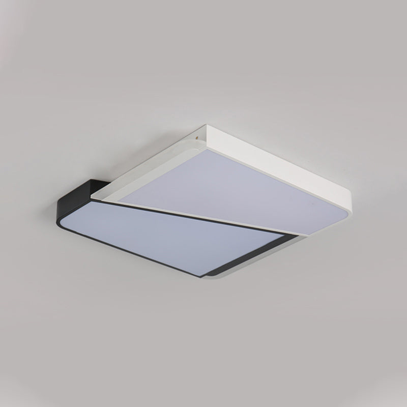 Simple Style White Led Flush Mount Light With Acrylic Shade - 18’/23.5’ For Bedroom In Warm/White