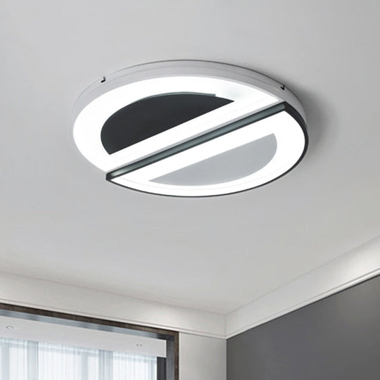 Modern Acrylic Flush Light Fixture With Led Ceiling Lighting - 18/23.5 Wide White Warm/White / 18