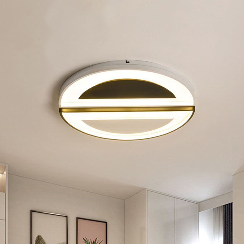 Modern Acrylic Flush Light Fixture With Led Ceiling Lighting - 18/23.5 Wide White Warm/White / 18