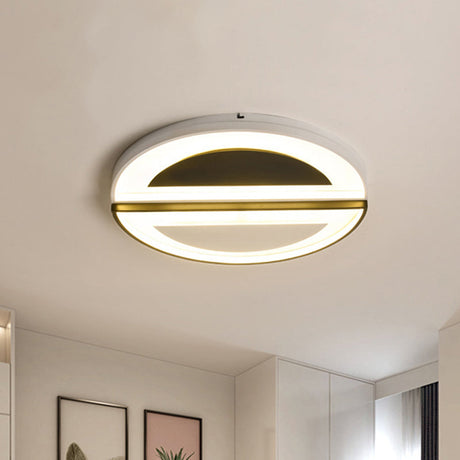 Modern Acrylic Flush Light Fixture With Led Ceiling Lighting - 18/23.5 Wide White Warm/White / 18