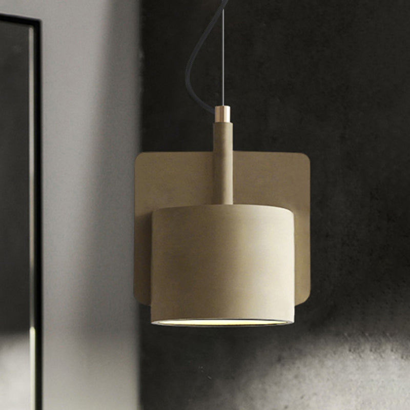 Geometric Industrial Cement Pendant Light - Grey/Beige/Pink 1-Light 6’/8’/9’W
