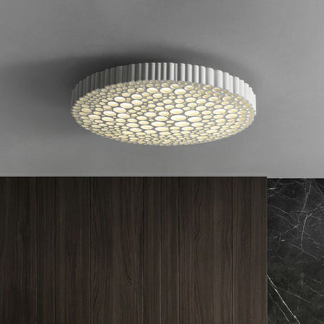 Sleek Metal Led Ceiling Flushmount Lighting For Bedrooms