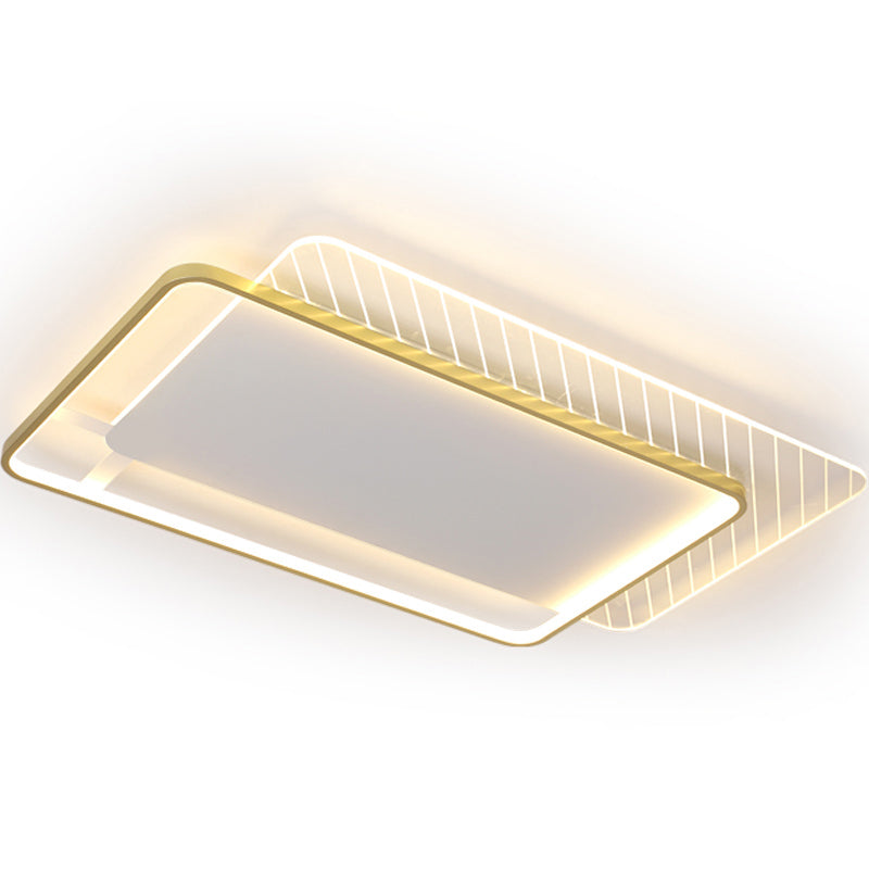 Sleek Acrylic Led Ceiling Light - Contemporary Flush Mount Lamp For Bedrooms