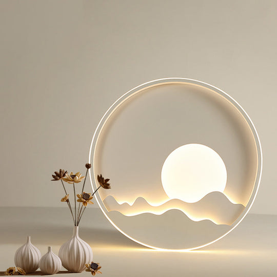 Modern Led Ceiling Light - Stylish Metal Flush Mount For Living Room White Shade